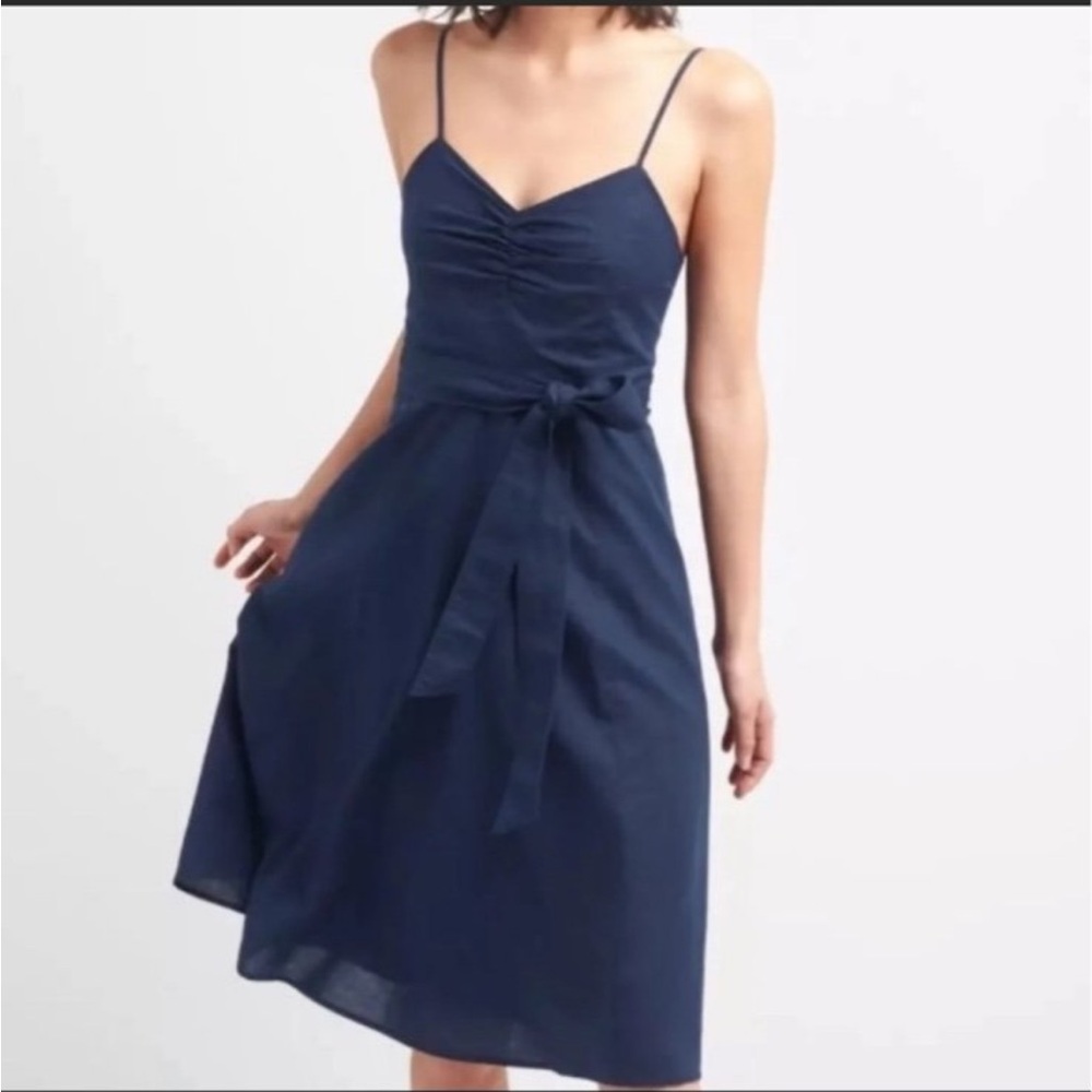 GAP Blue Spaghetti Strap Sundress Midi